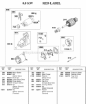Starter Motor--08Kw Diagram and Parts List for 587447-0205-E2  Briggs and Stratton Engine